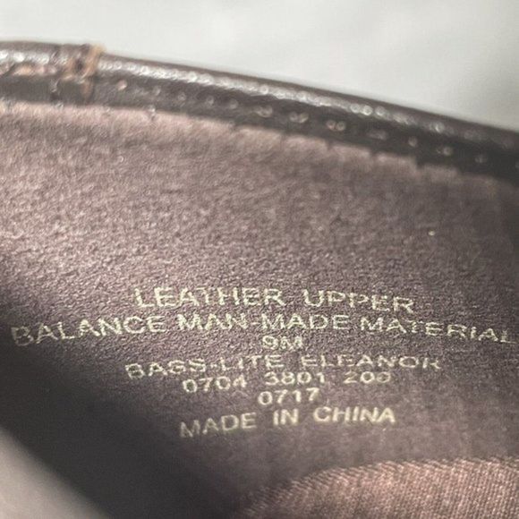 Bass Womens Lite Eleanor Loafer Brown Leather Pleated Slip On Shoes Size 9 M EUC - Picture 7 of 7